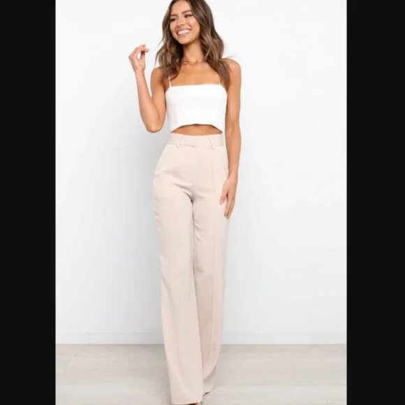 Petal & Pup SNDYS Burland Beige Wide Leg Pants XS - Picture 7 of 12